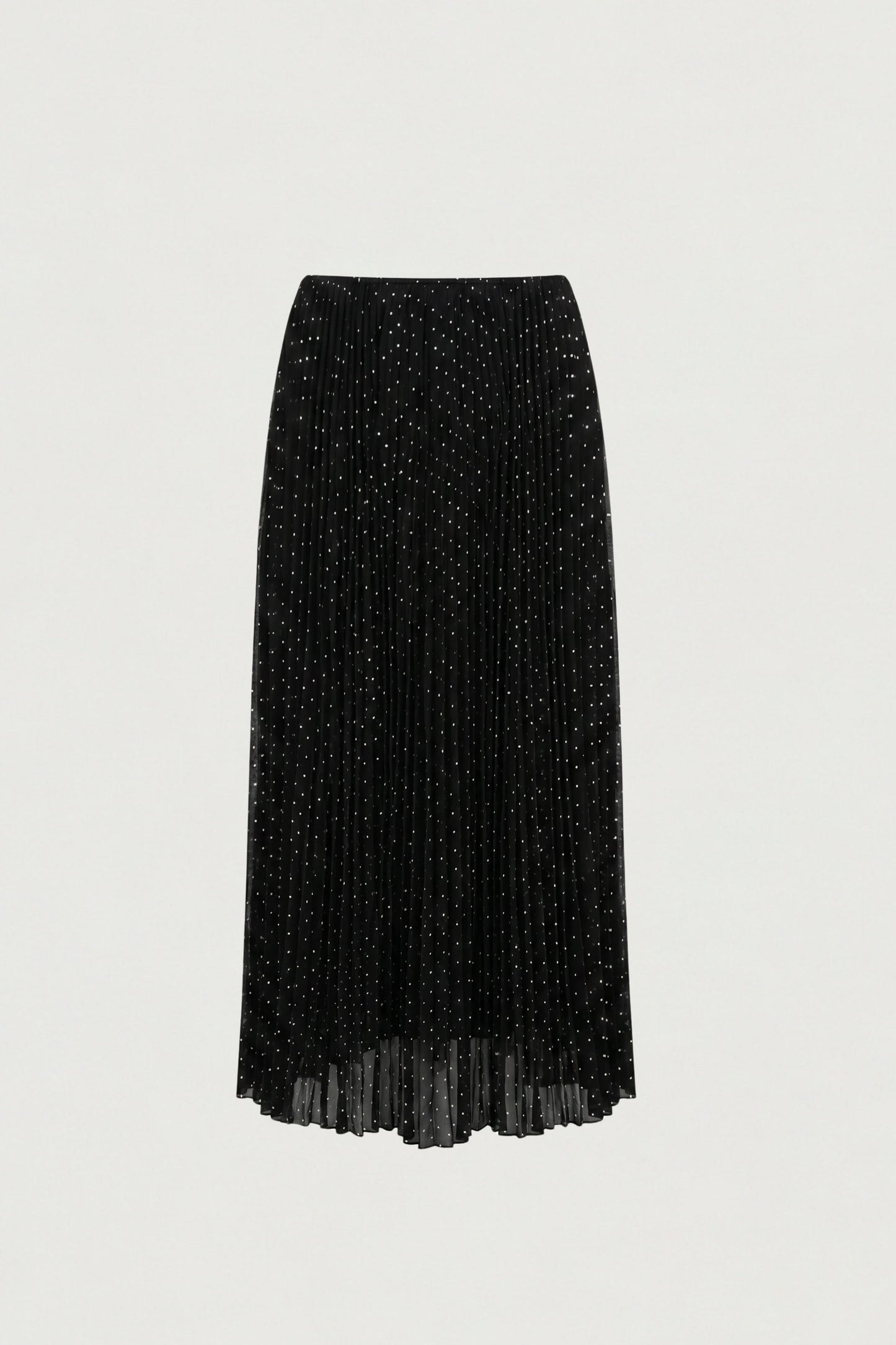 POLKA DOT ACCORDIAN MAXI SKIRT
