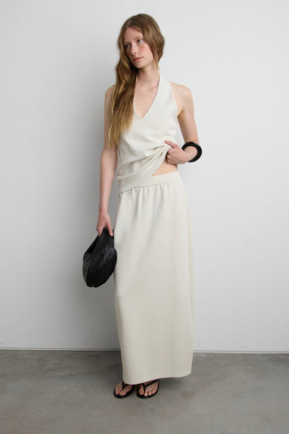 JERSEY SKIRT WITH PINTUCK DETAIL