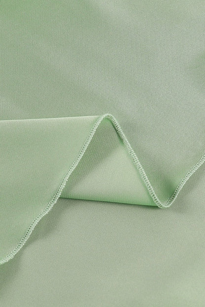 Straps Green Lace-up Back Tiered Party Dress