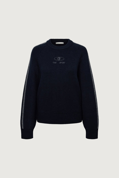 EMBROIDERED OAK SPORT SWEATER