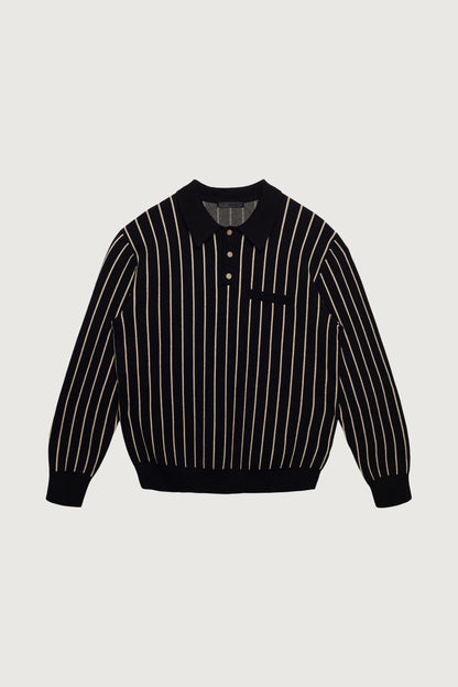 STRIPED RUGBY SWEATER