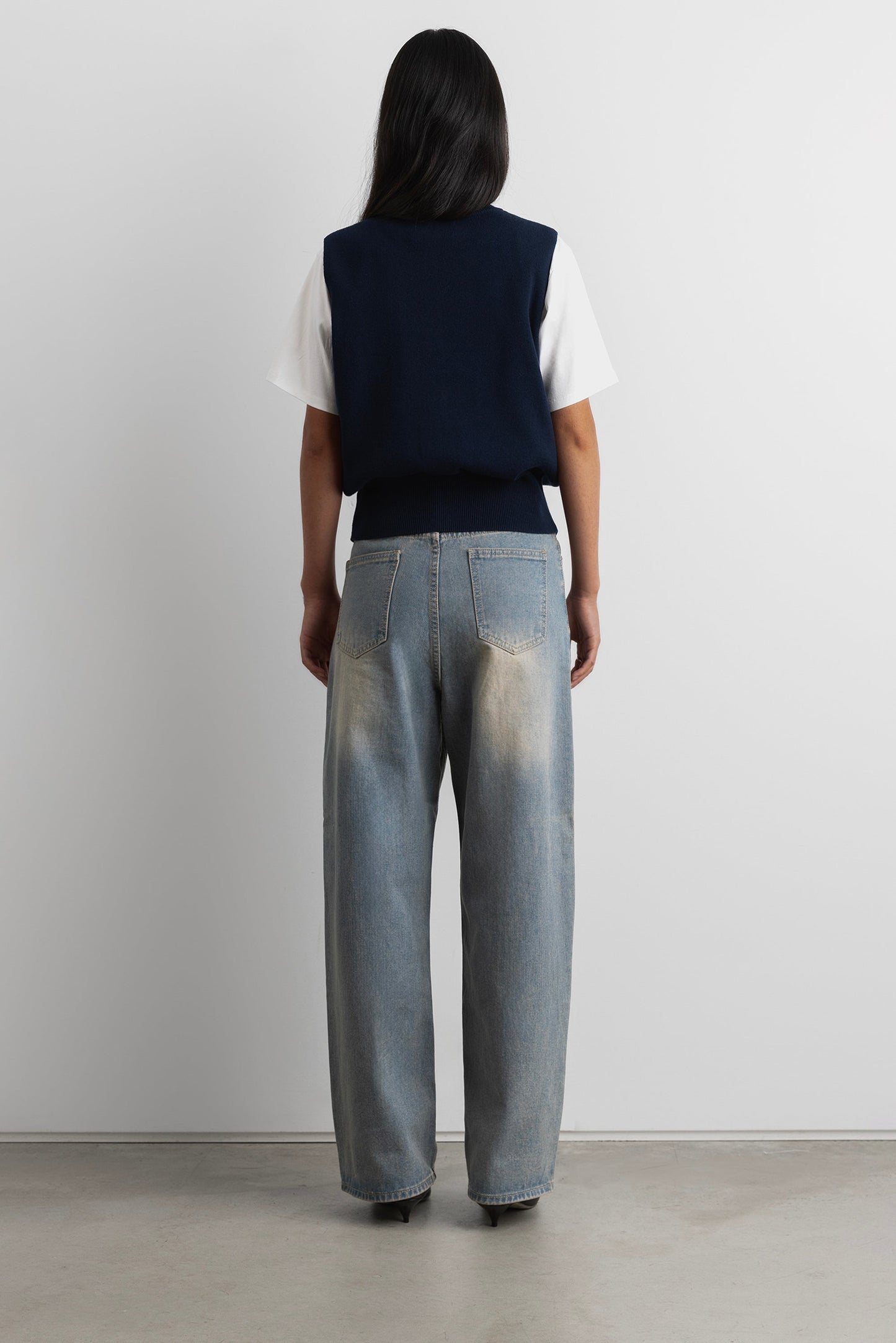 KNIT MOCKNECK BUTTON UP VEST