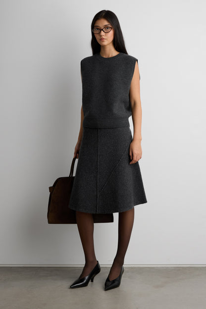 BOILED WOOL SWEATER VEST