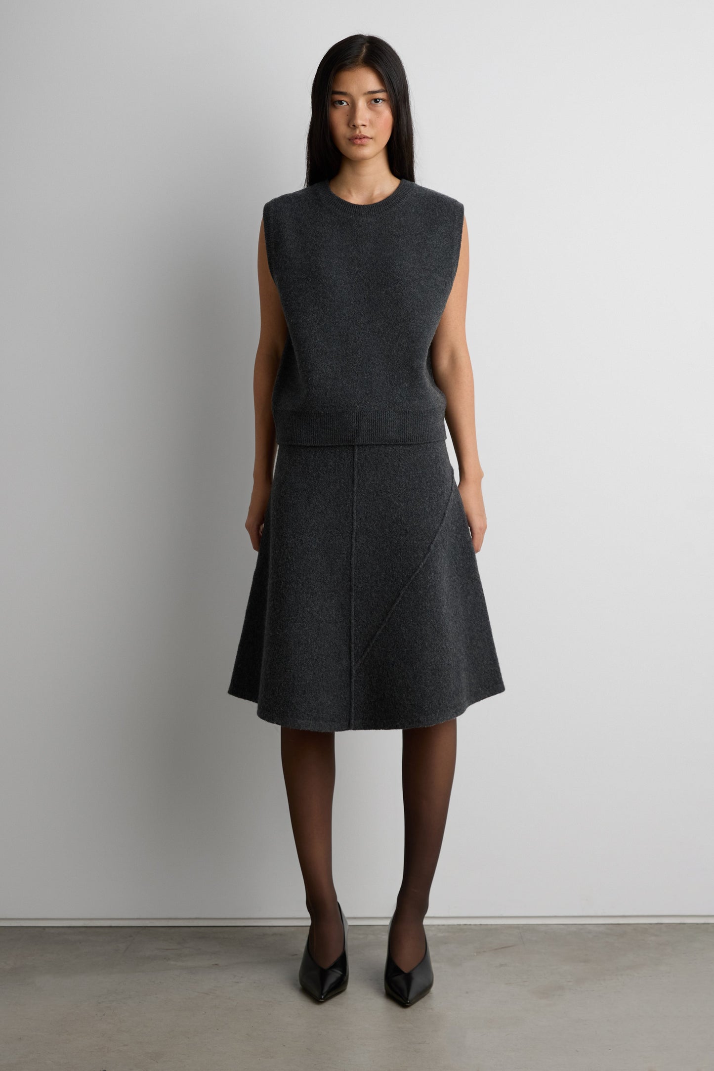 BOILED WOOL SWEATER VEST