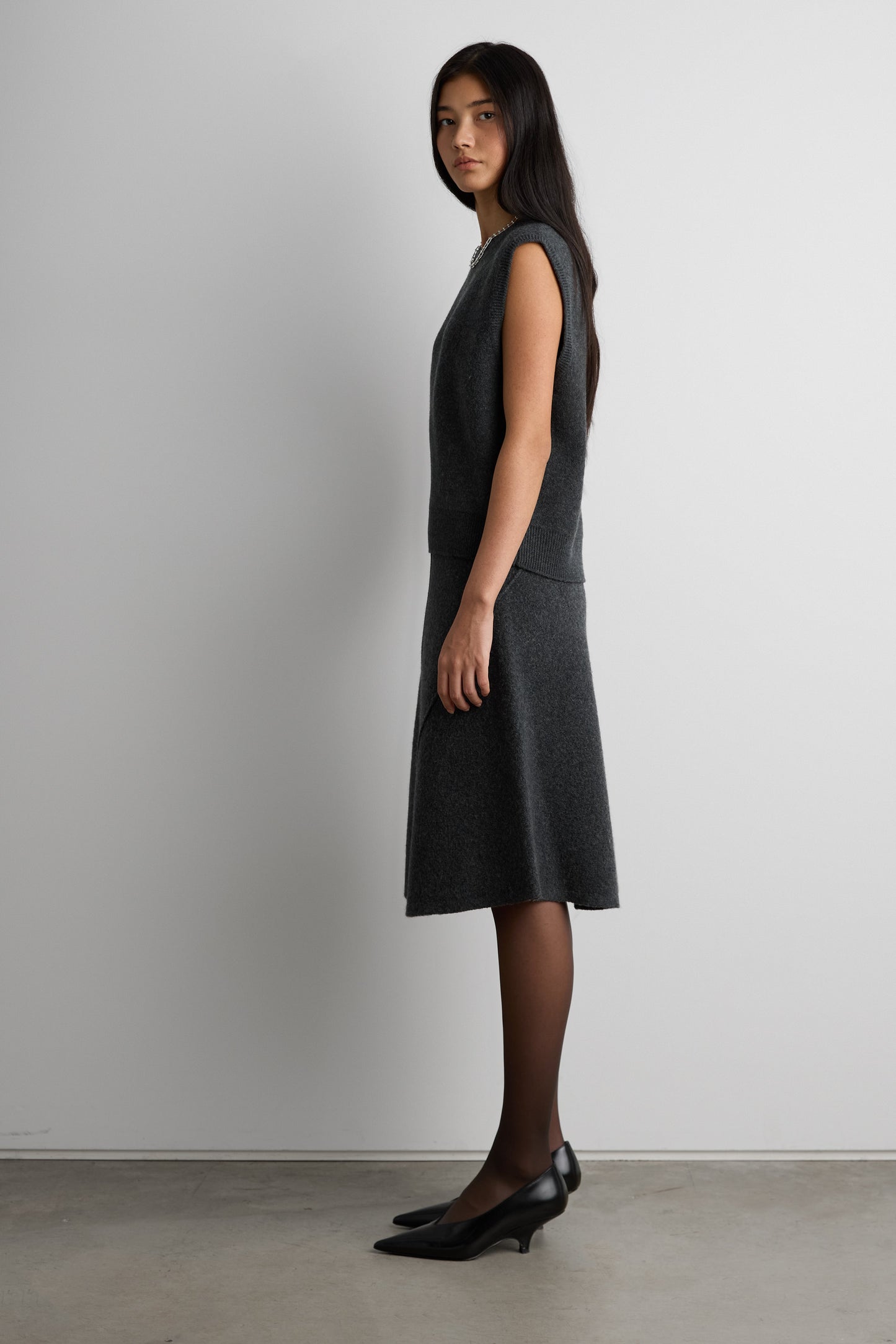 BOILED WOOL SWEATER VEST