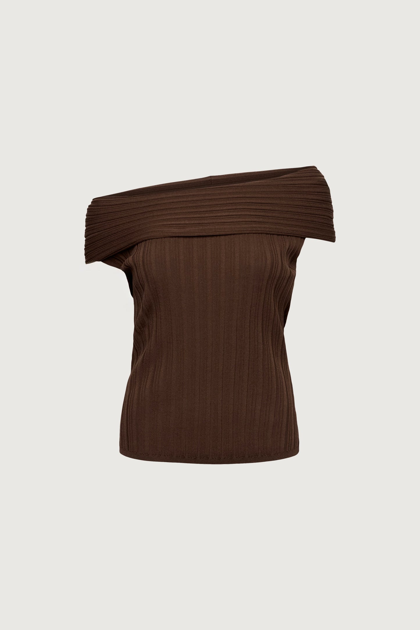 SHORT SLEEVE OFF THE SHOULDER KNIT SWEATER