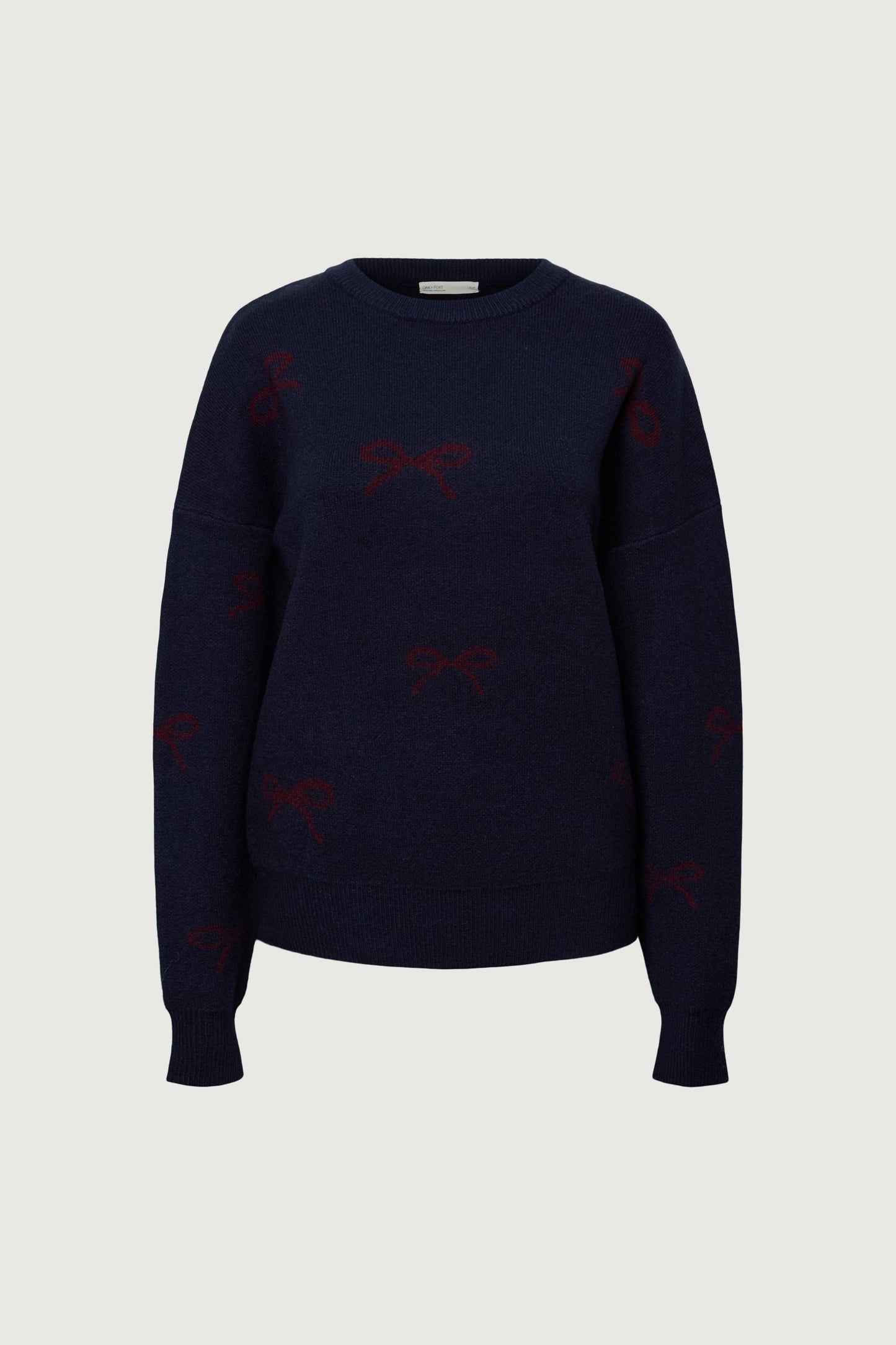 BOW JACQUARD KNIT SWEATER