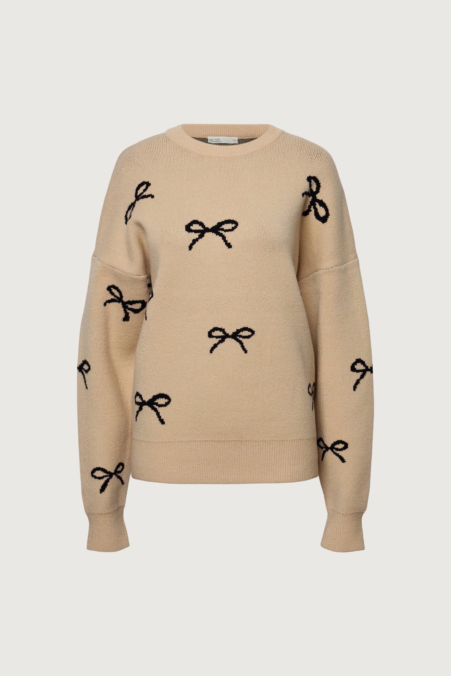BOW JACQUARD KNIT SWEATER
