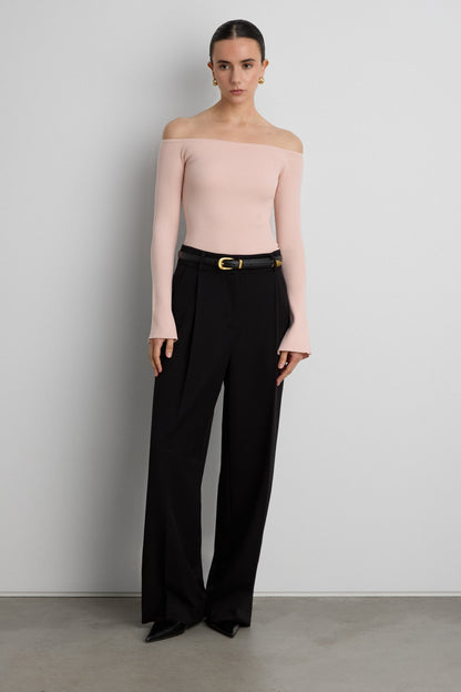 RIBBED OFF THE SHOULDER TOP