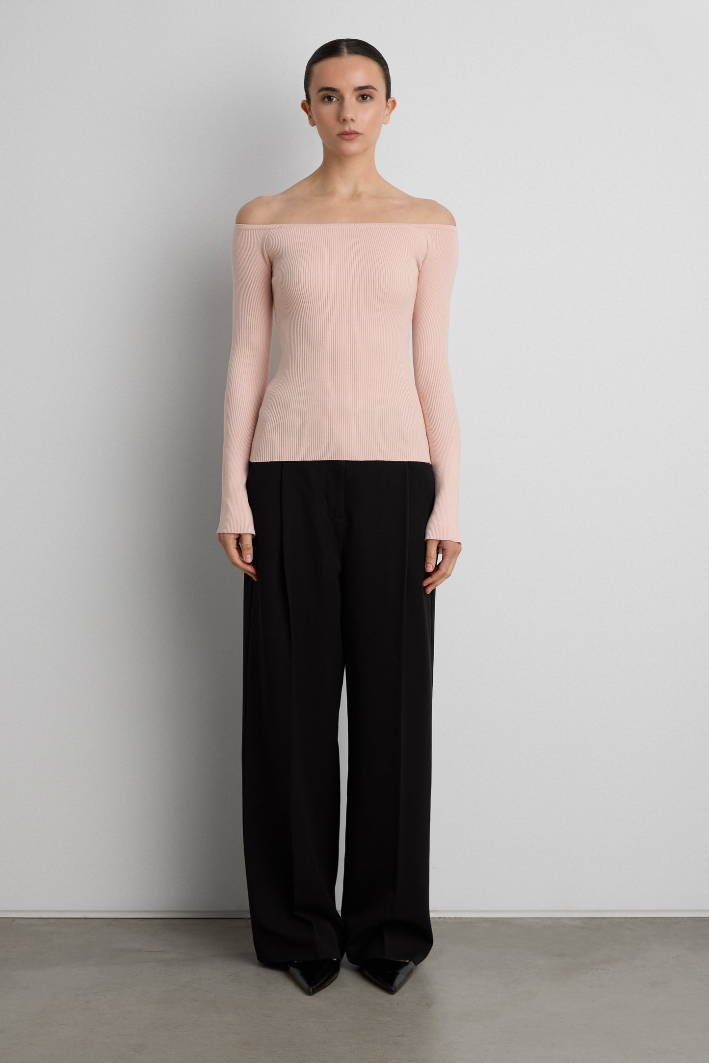 RIBBED OFF THE SHOULDER TOP