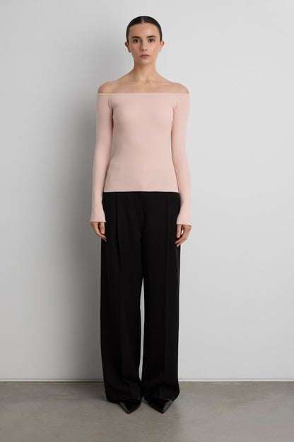 RIBBED OFF THE SHOULDER TOP