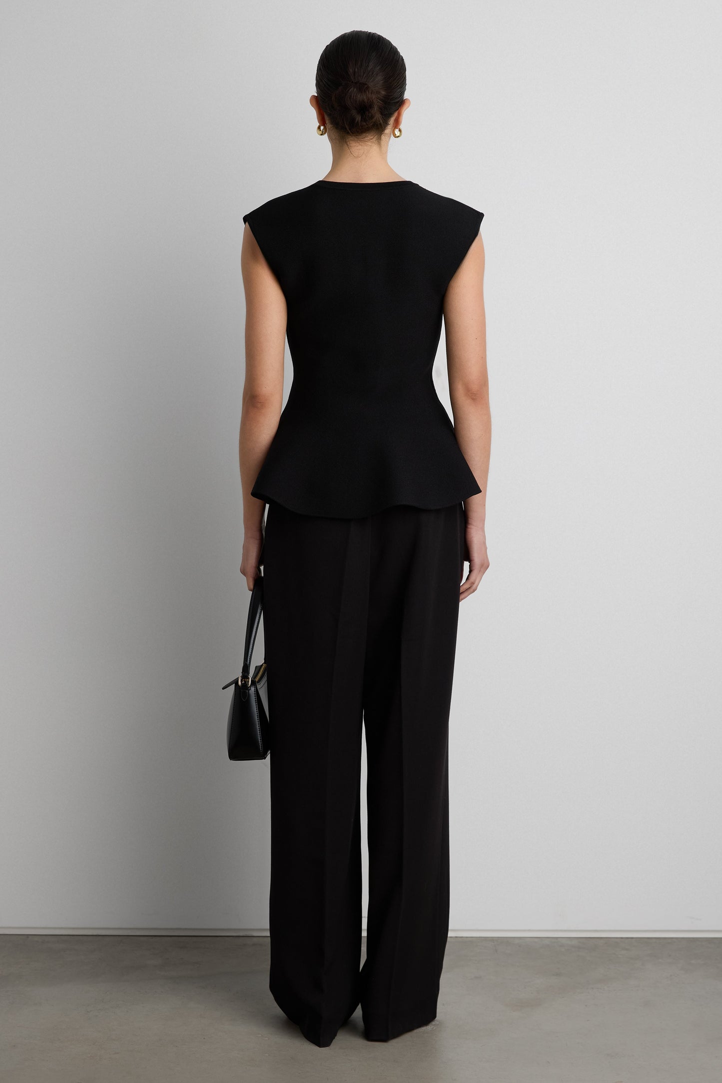 THICK RIBBED PEPLUM TOP