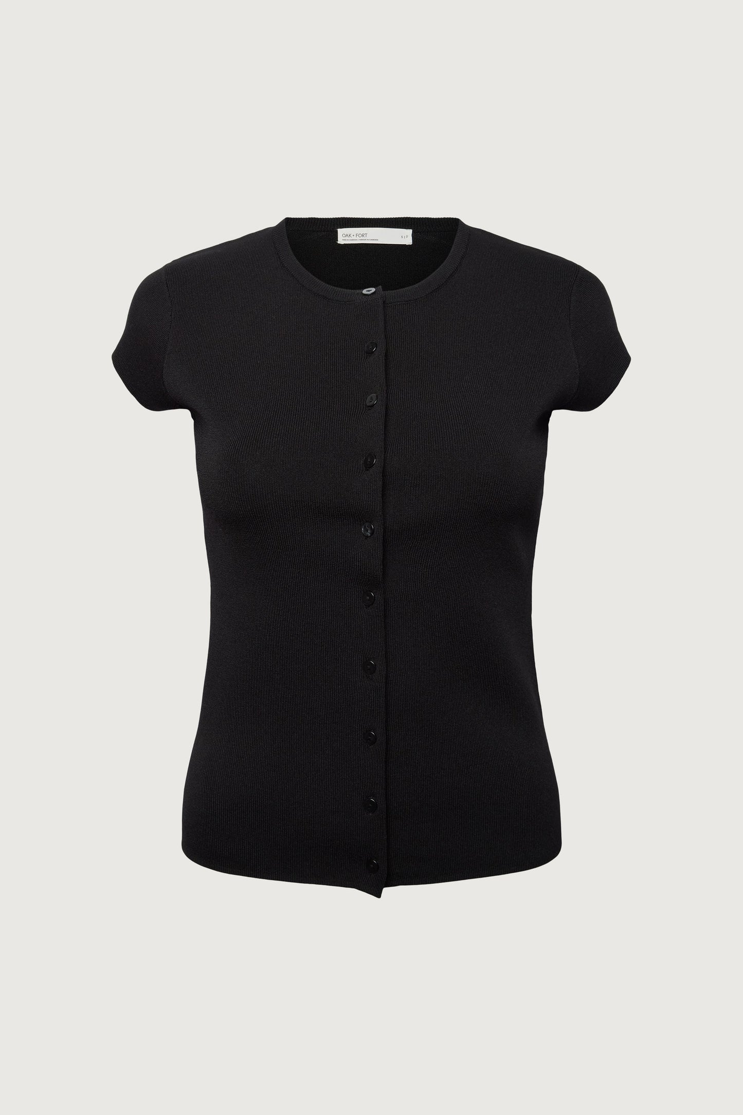 CAP SLEEVE BUTTON FRONT SWEATER