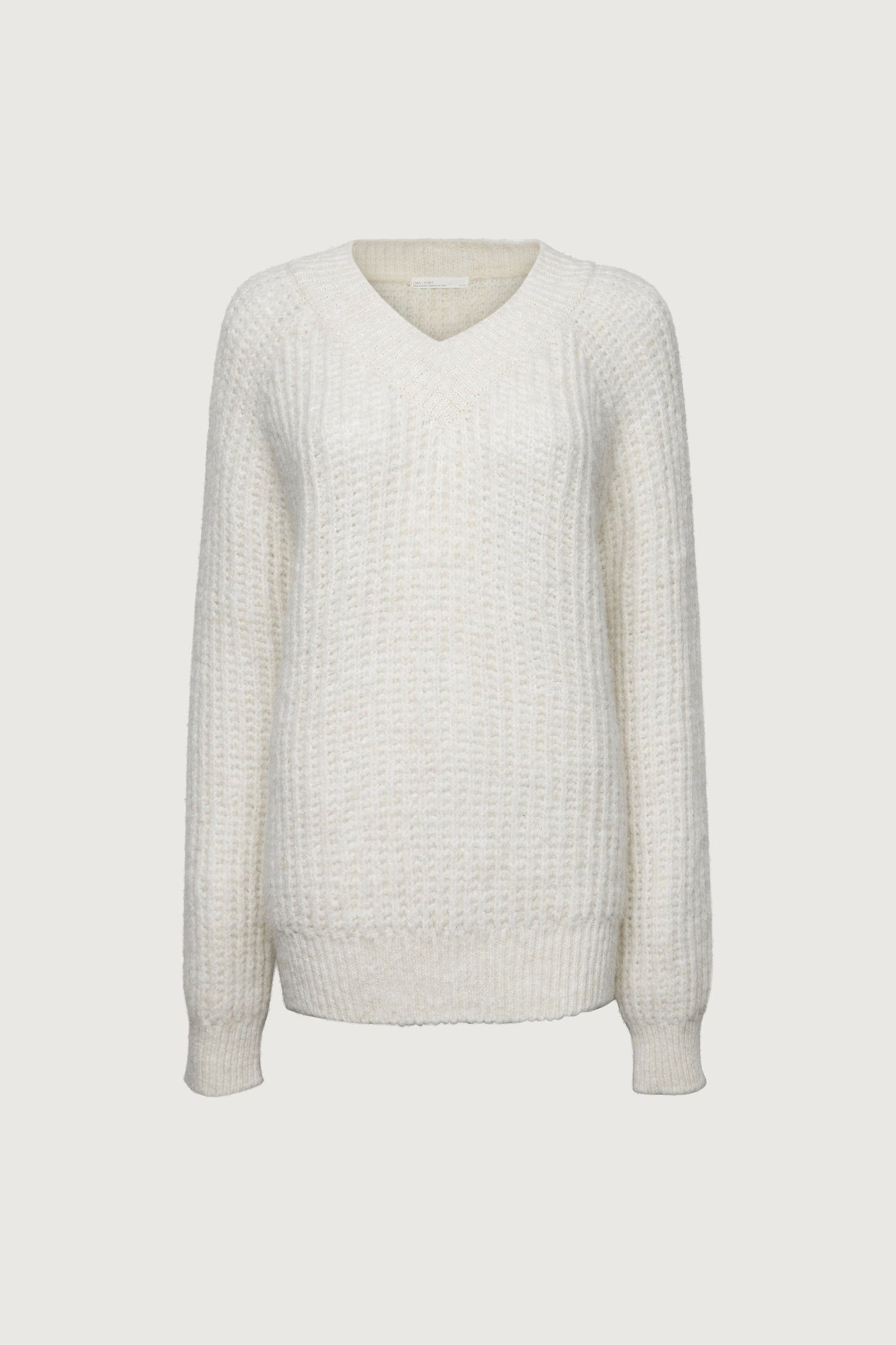 OVERSIZED RAGLAN RIBBED KNIT SWEATER