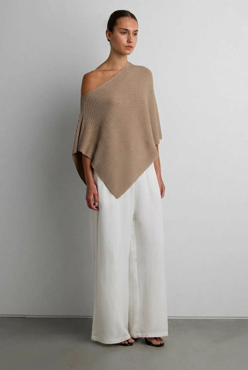 KNIT CAPE PONCHO