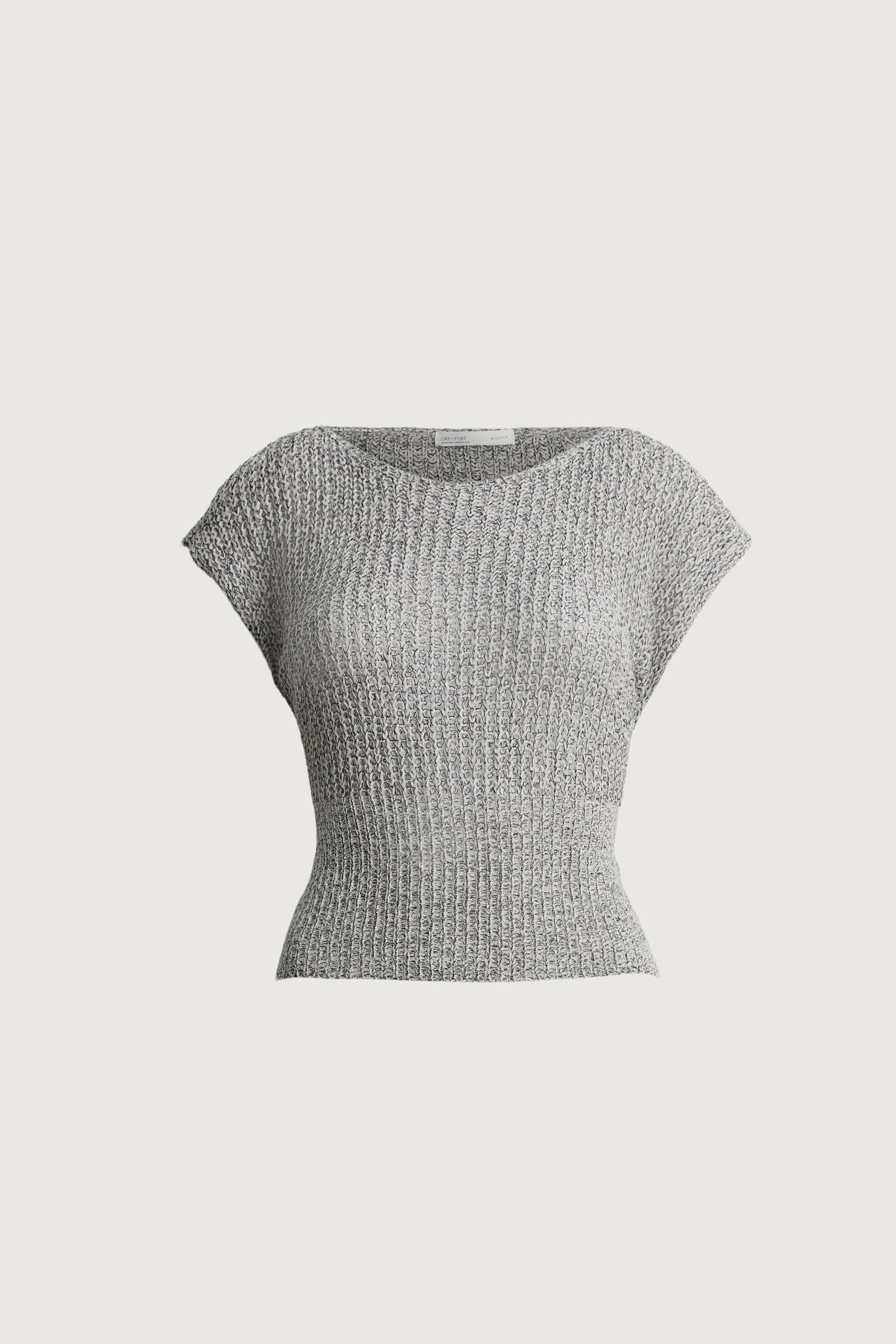 ASYMMETRICAL OFF-SHOULDER KNIT TOP