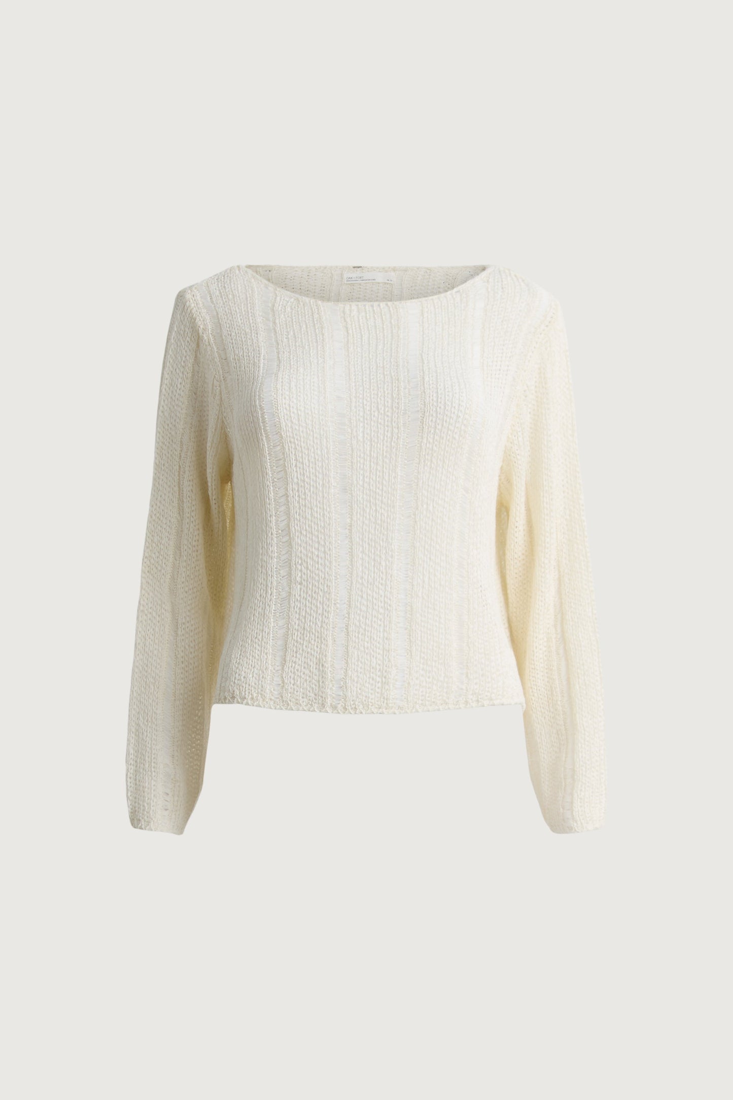 SHEER BOATNECK MESH SWEATER