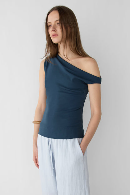 ASYMMETRIC OFF THE SHOULDER TANK