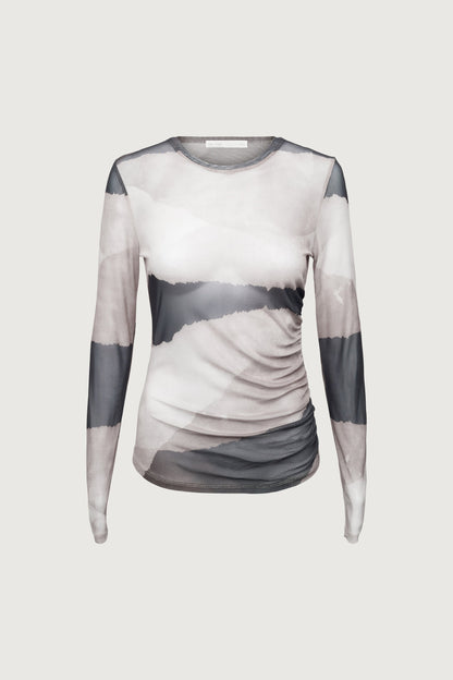 MESH LONG SLEEVE TOP