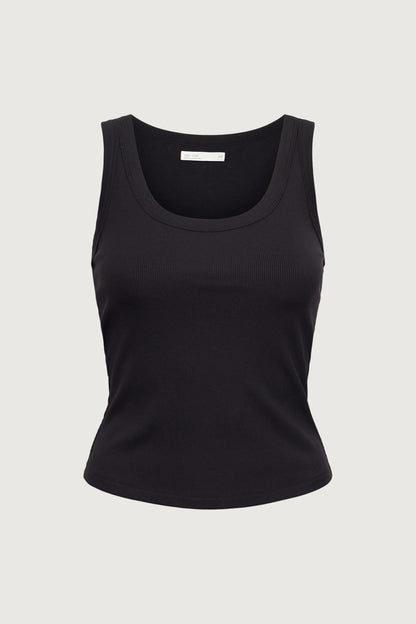 RIBBED MODAL SCOOP NECK TANK TOP