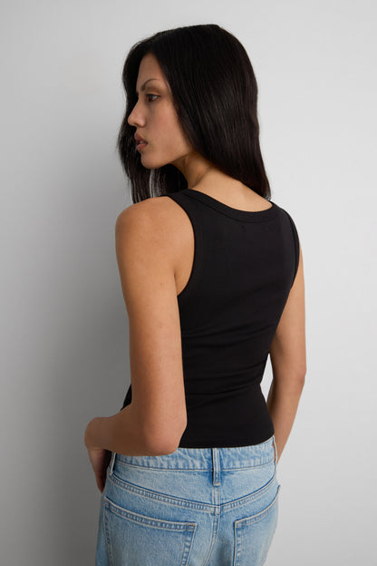RIBBED MODAL SCOOP NECK TANK TOP