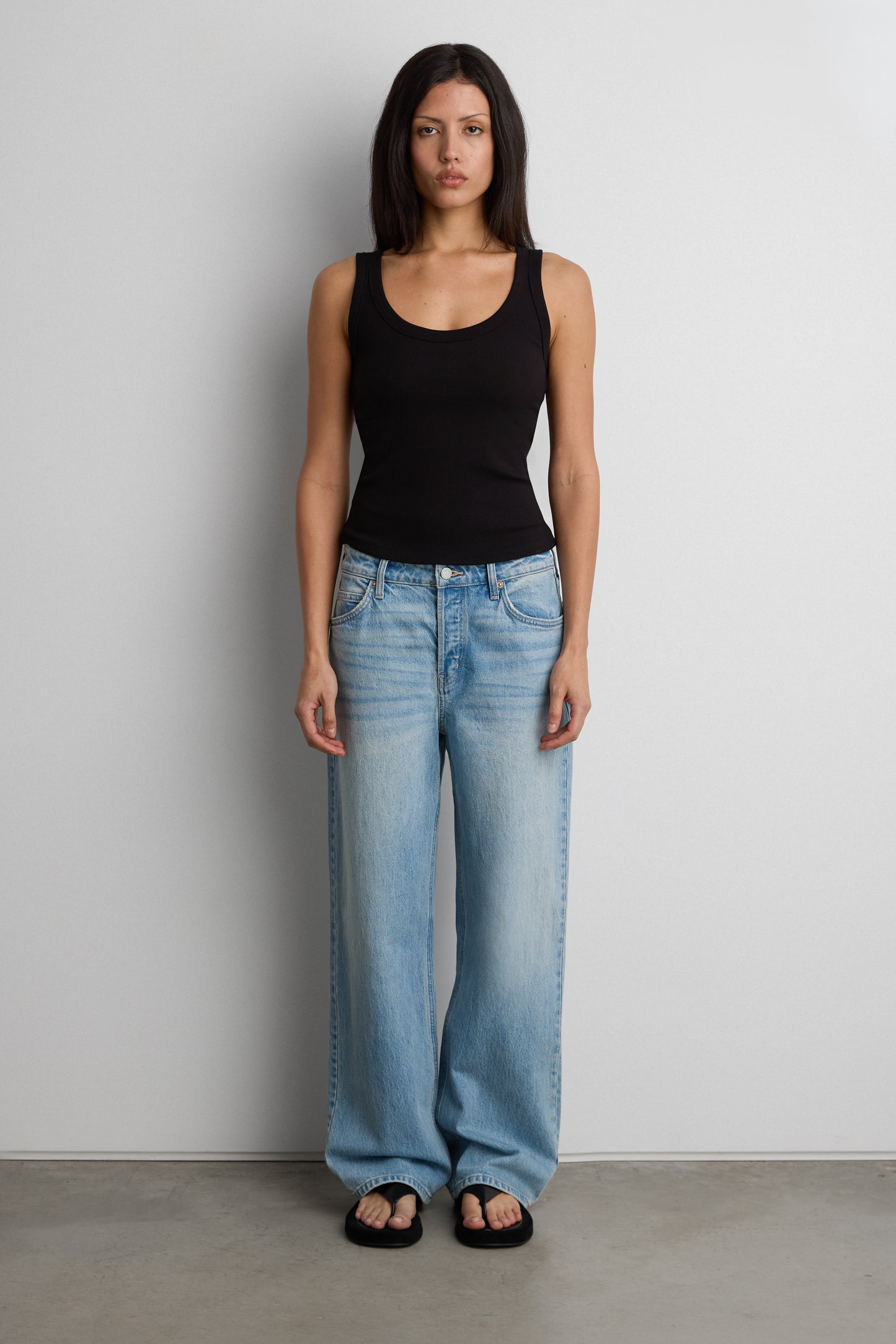 RIBBED MODAL SCOOP NECK TANK TOP