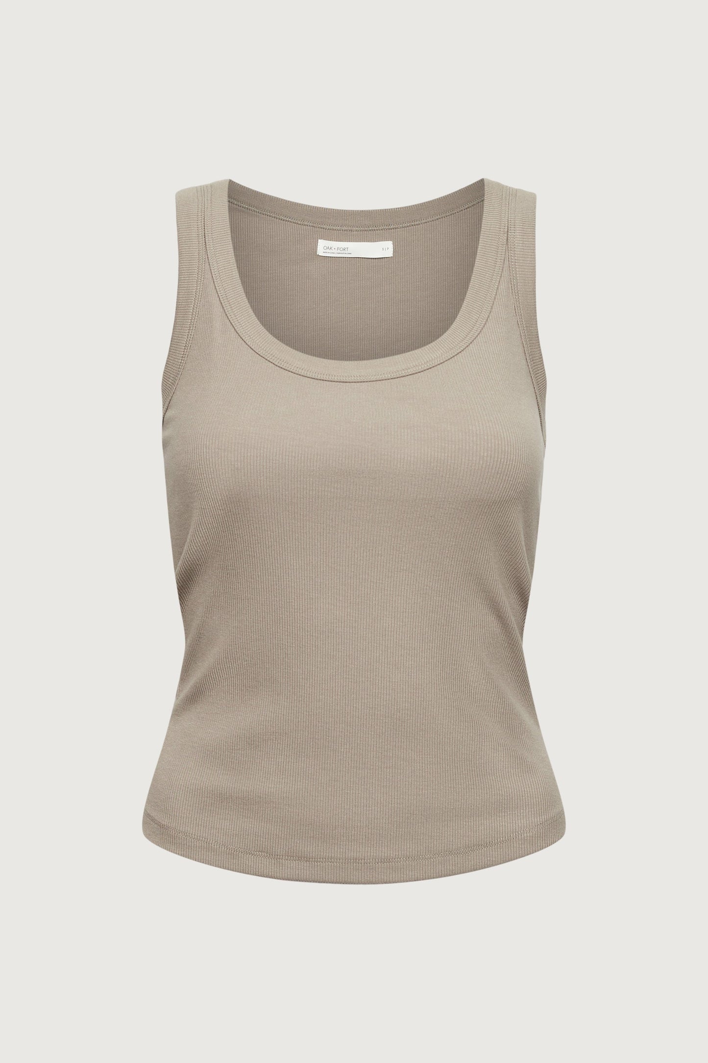 RIBBED MODAL SCOOP NECK TANK TOP