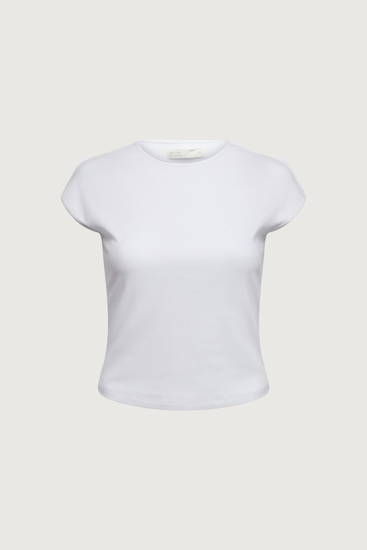 RIBBED MODAL CAP SLEEVE T-SHIRT