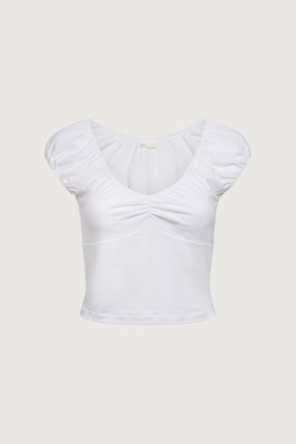 CAP SLEEVE CROPPED TOP