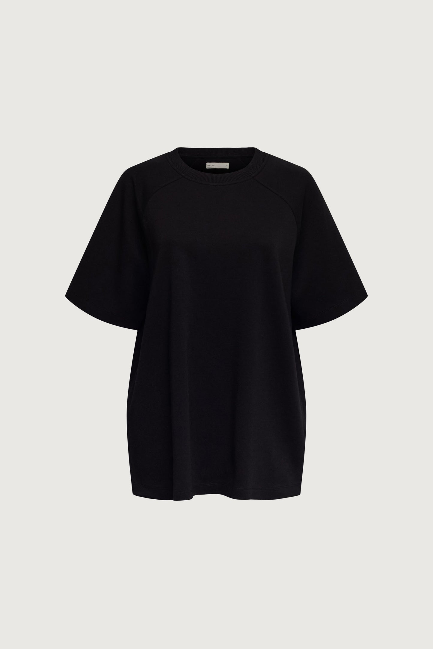 DOUBLE-KNIT COTTON BLEND RAGLAN T-SHIRT