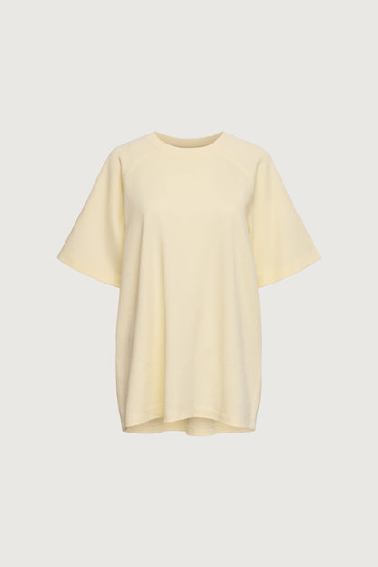 DOUBLE-KNIT COTTON BLEND RAGLAN T-SHIRT