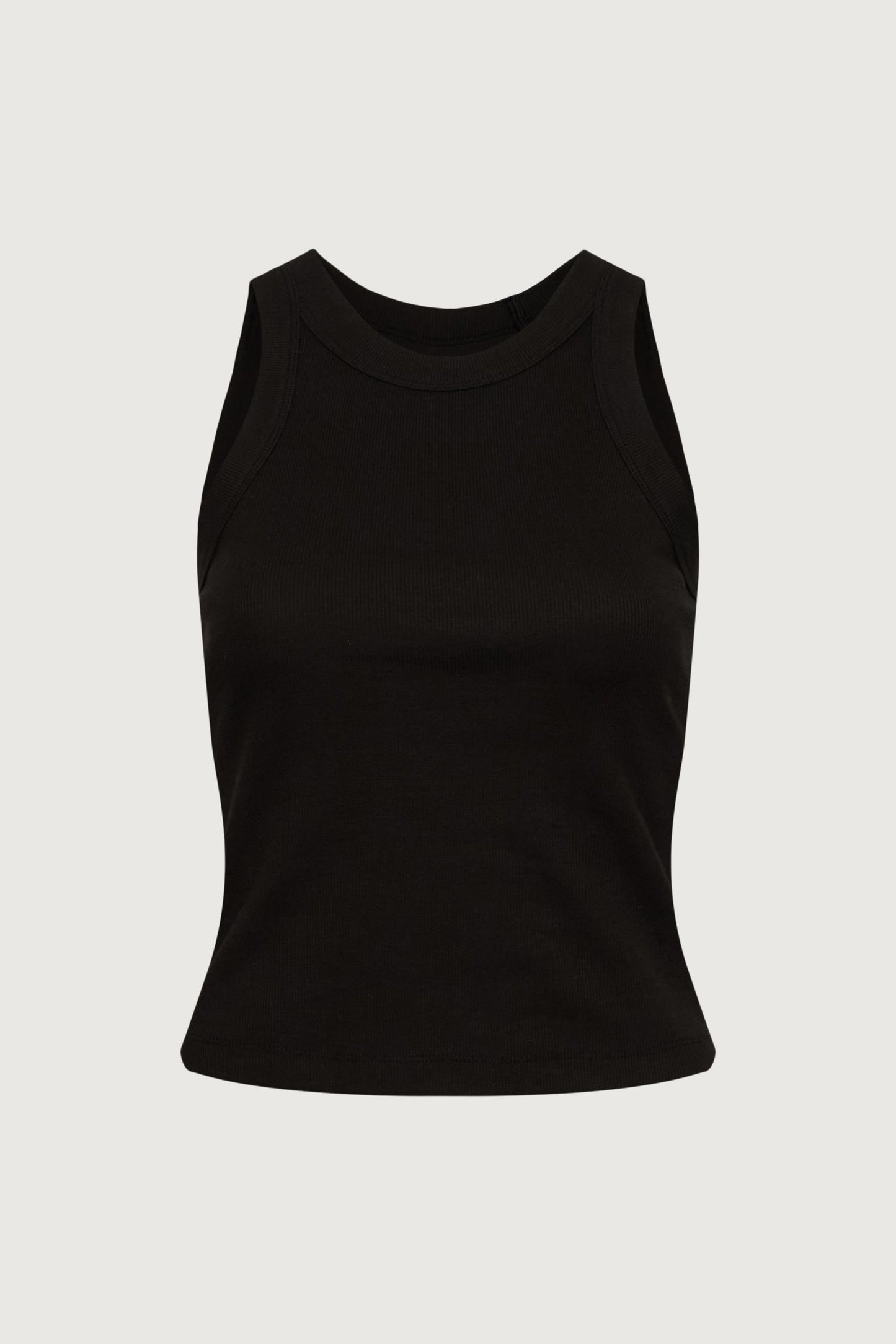 RIBBED HIGH NECK TANK TOP