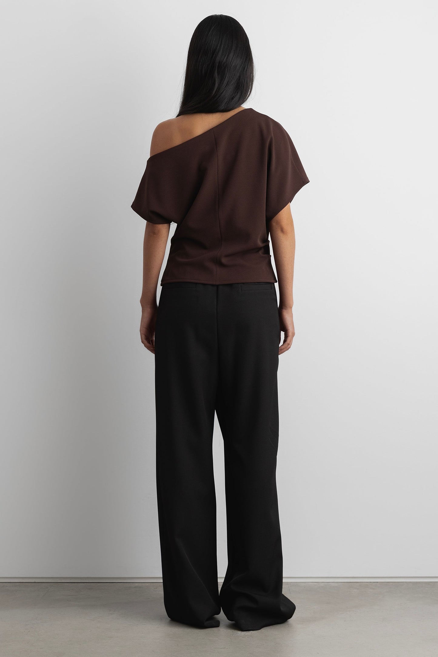 ASYMMETRICAL OFF SHOULDER TOP