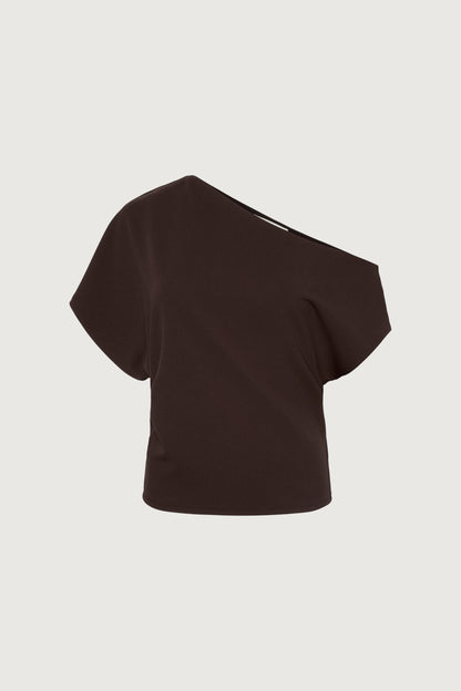 ASYMMETRICAL OFF SHOULDER TOP