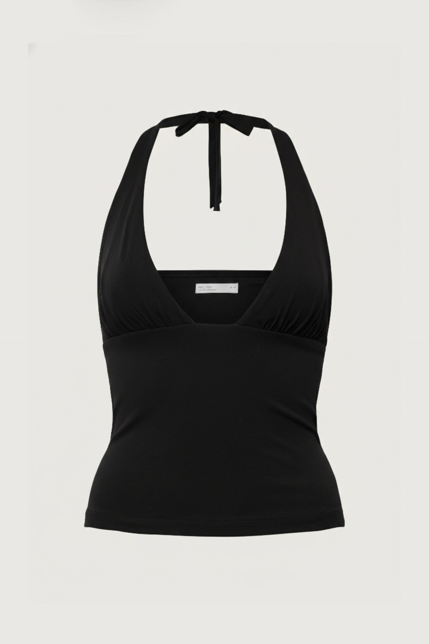 DEEP NECKLINE HALTER NECK TOP