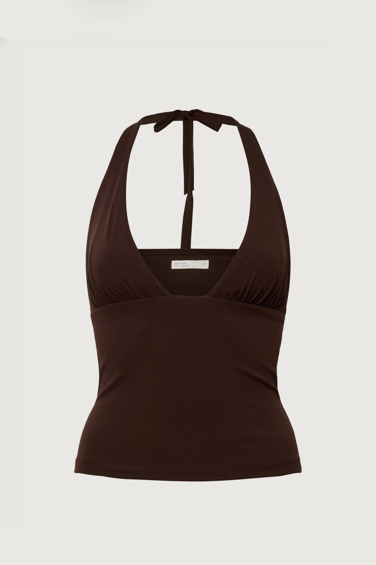 DEEP NECKLINE HALTER NECK TOP