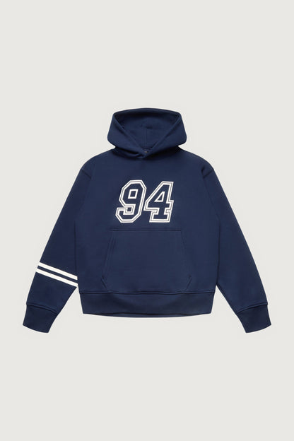 RELAXED VARSITY GRAPHIC HOODIE