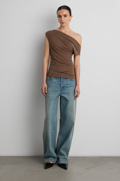 FITTED OFF THE SHOULDER TOP