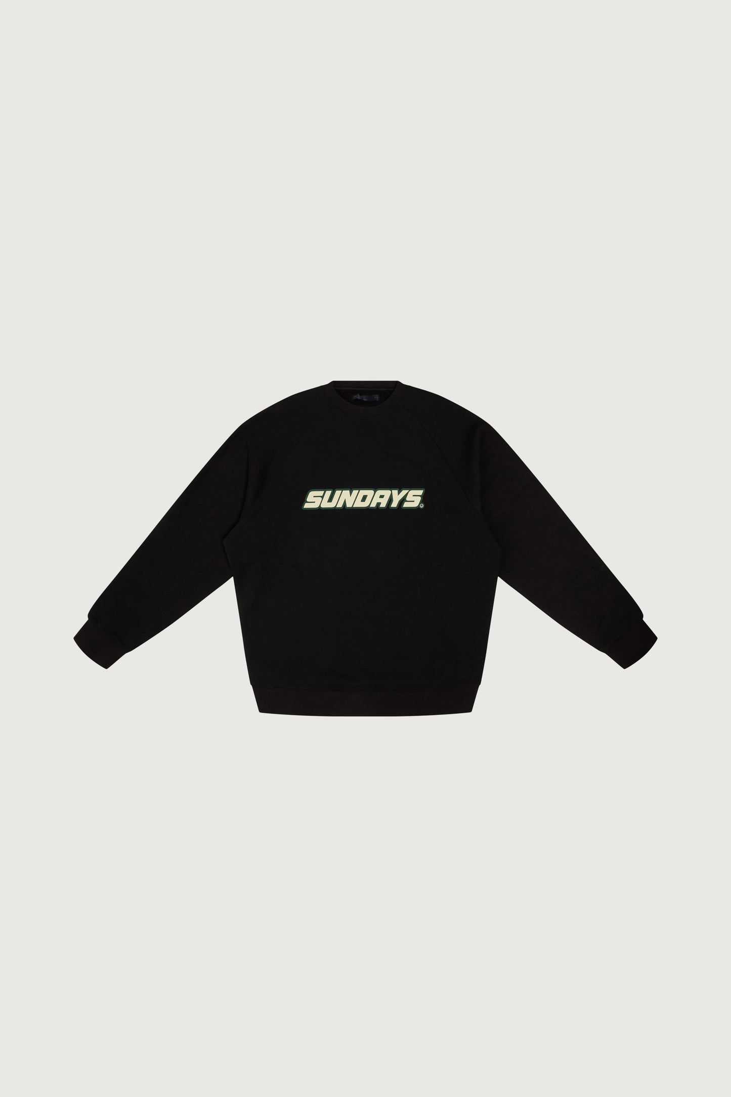 SUNDAY OVERSIZED RAGLAN CREWNECK FLEECE SWEATSHIRT