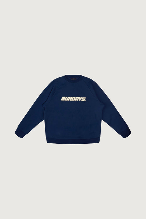 SUNDAY OVERSIZED RAGLAN CREWNECK FLEECE SWEATSHIRT