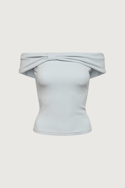 OFF THE SHOULDER BOW TOP