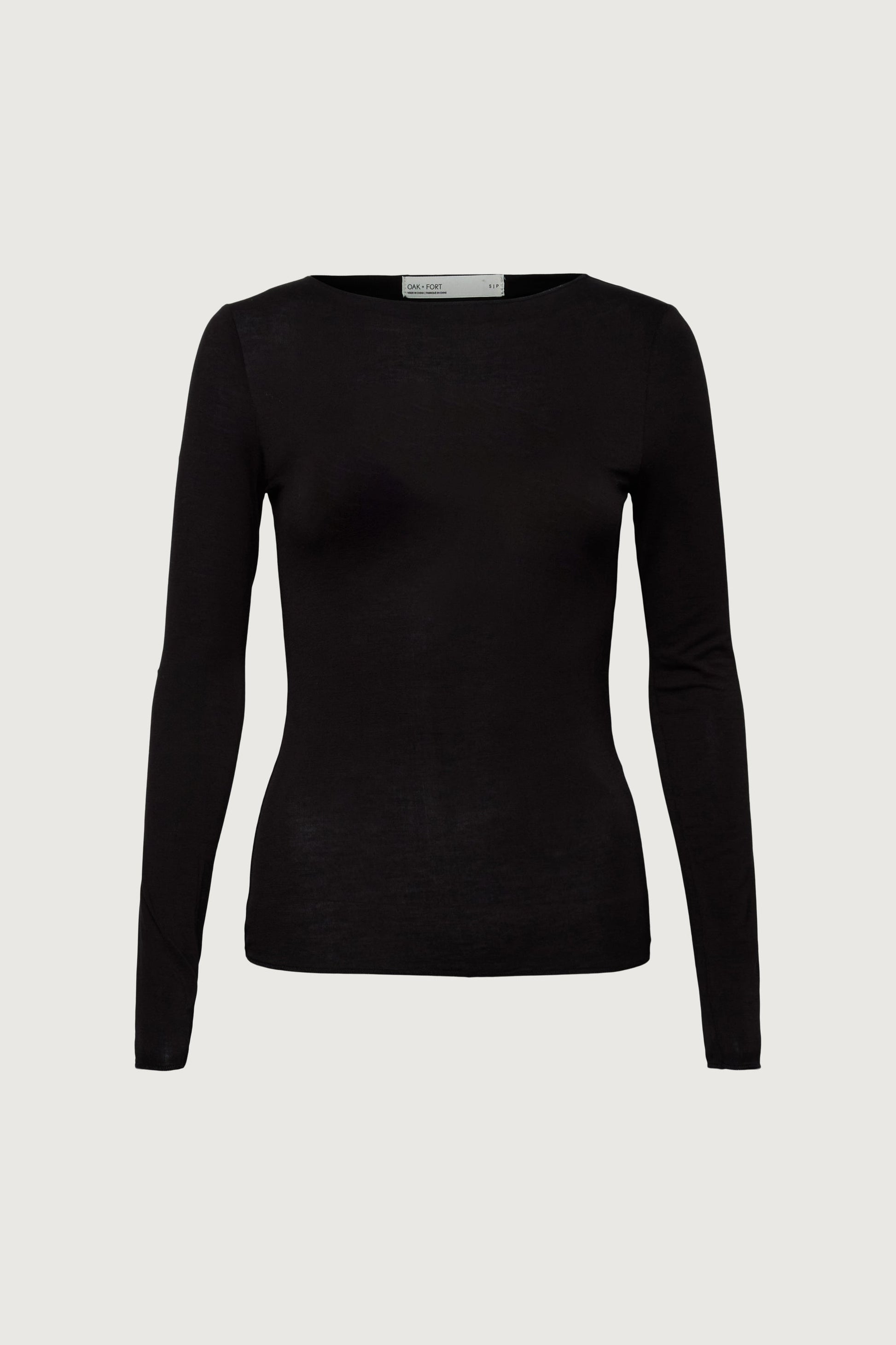 SHEER LIGHTWEIGHT BOAT NECK TOP