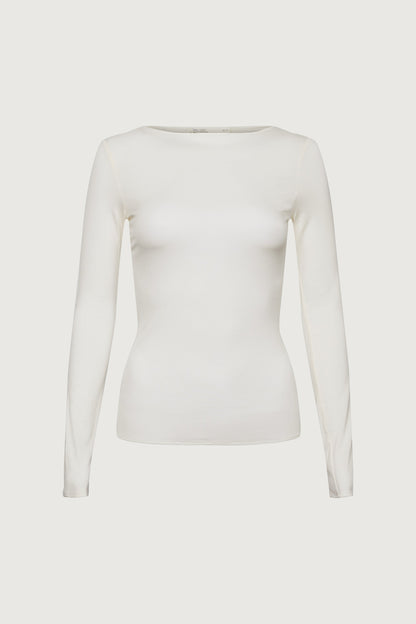 SHEER LIGHTWEIGHT BOAT NECK TOP