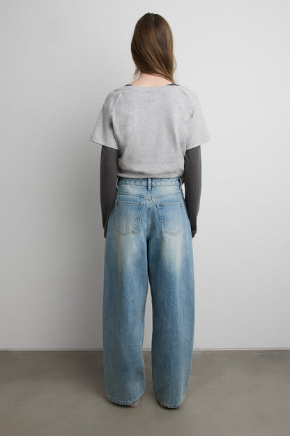 RELAXED FIT OFF THE SHOULDER T-SHIRT