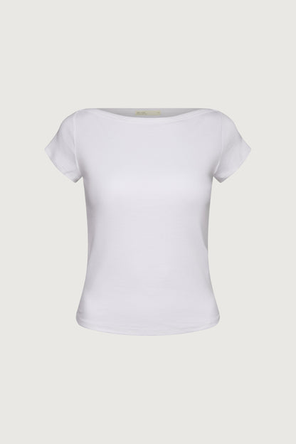 SOFT MODAL RIBBED BOATNECK TOP