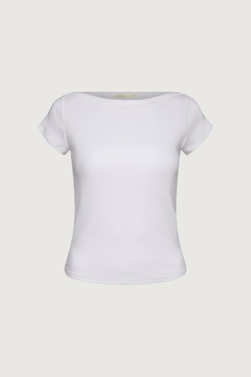 SOFT MODAL RIBBED BOATNECK TOP