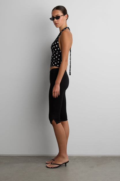 POLKA DOT HALTER NECK TOP