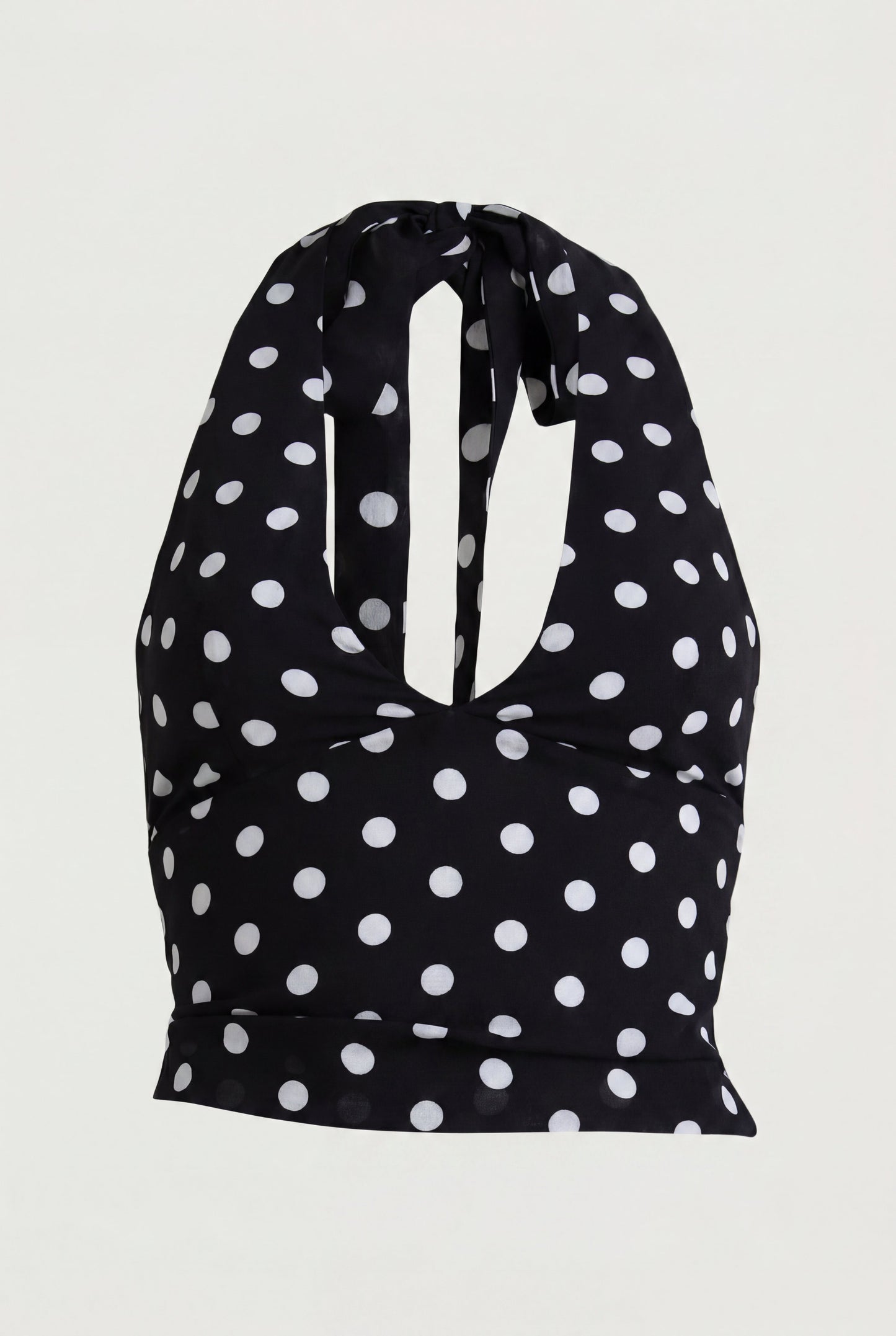 POLKA DOT HALTER NECK TOP
