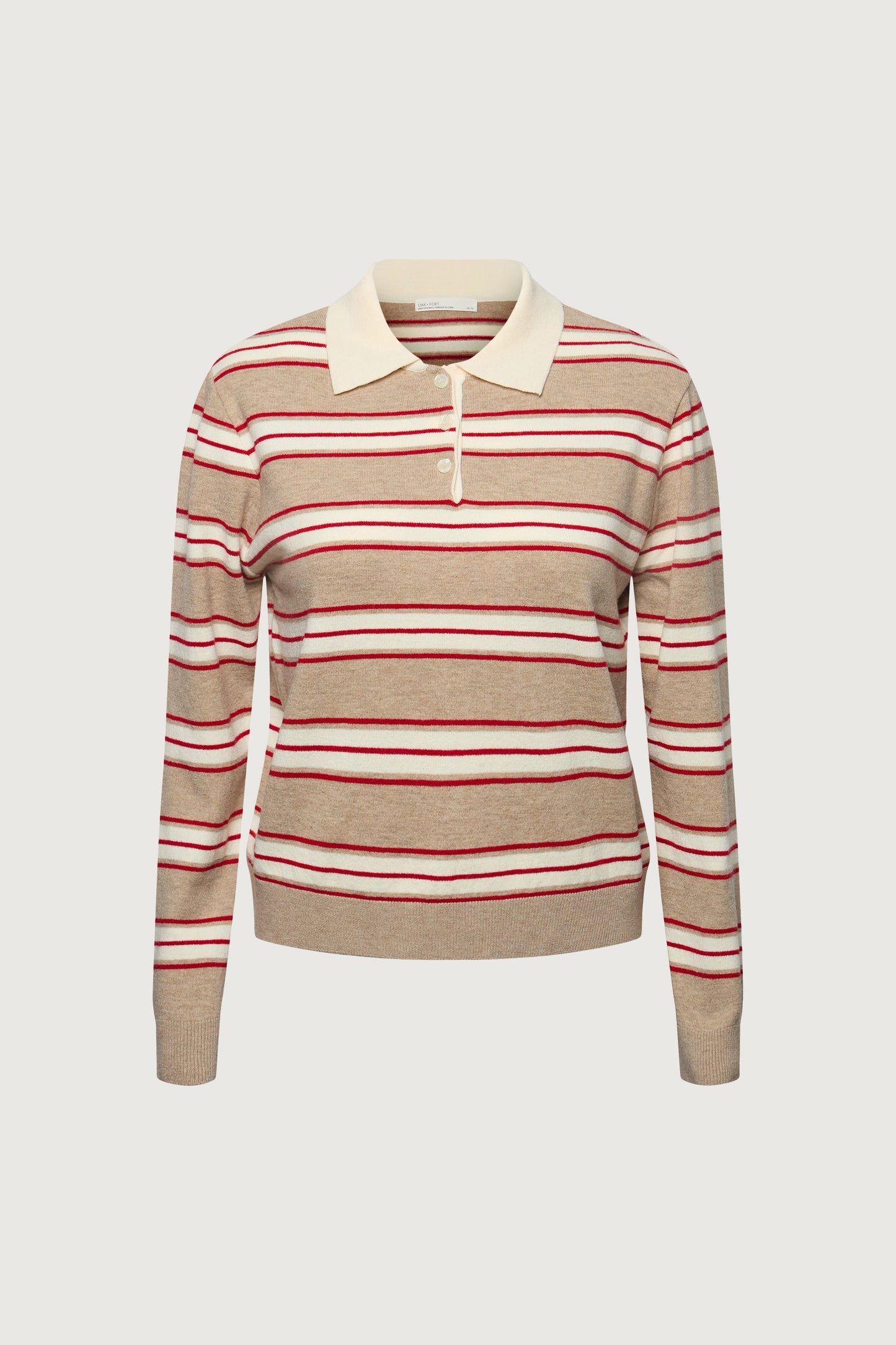 CLASSIC FIT STRIPED POLO SWEATER