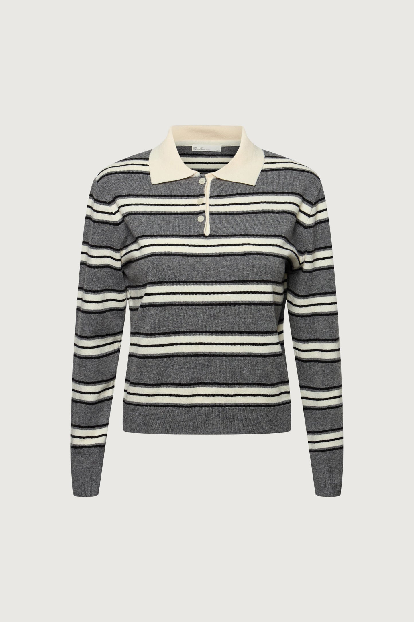 CLASSIC FIT STRIPED POLO SWEATER